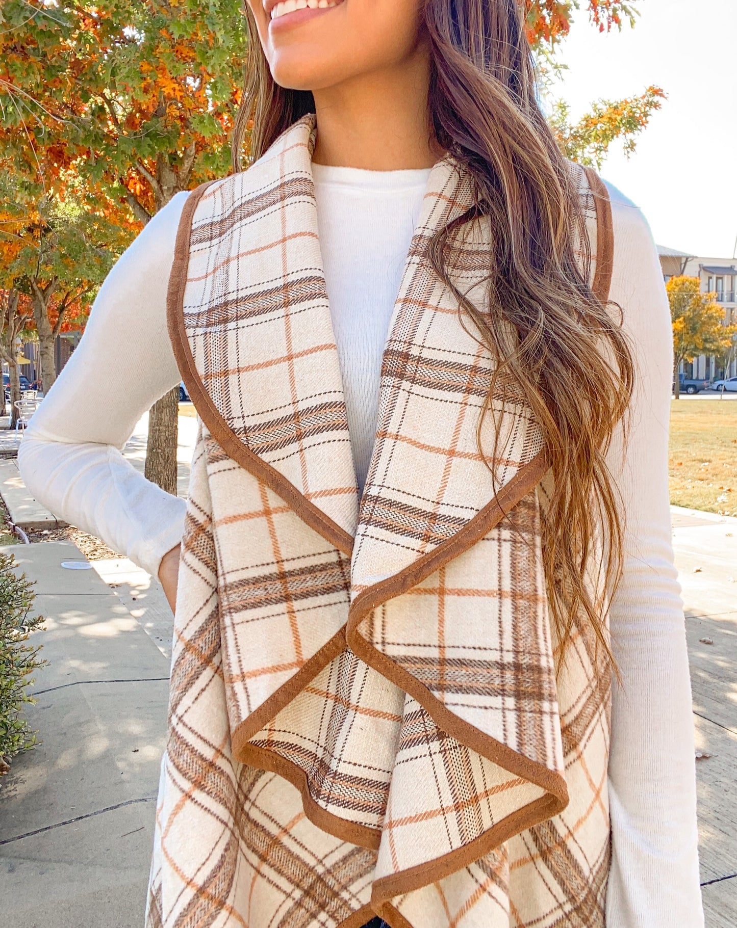 Chestnut Plaid Vest