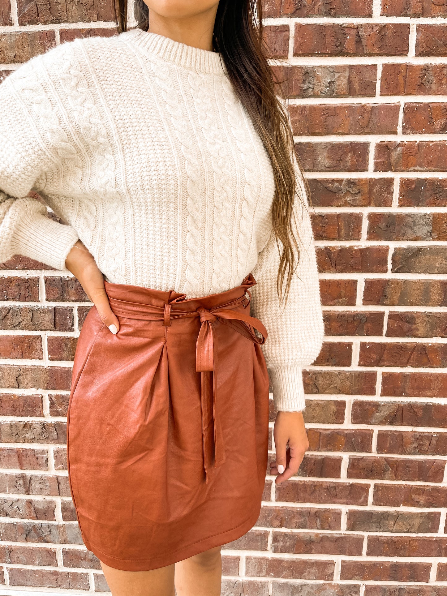 Sienna Faux Leather Skirt