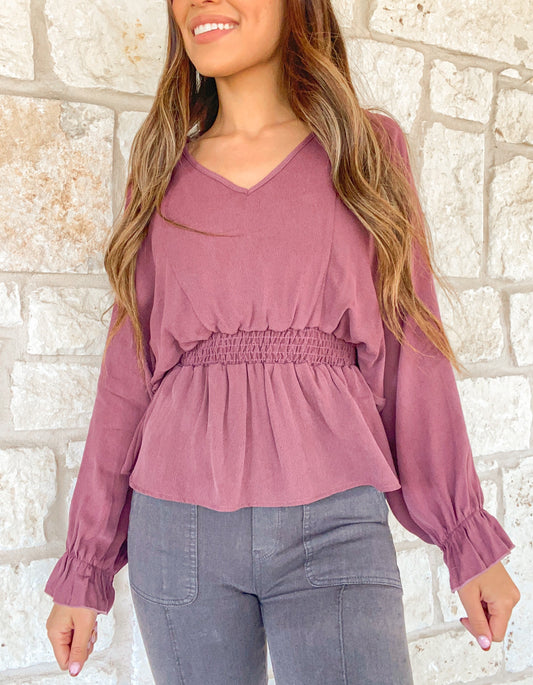 Sugar Plum Smocked Top