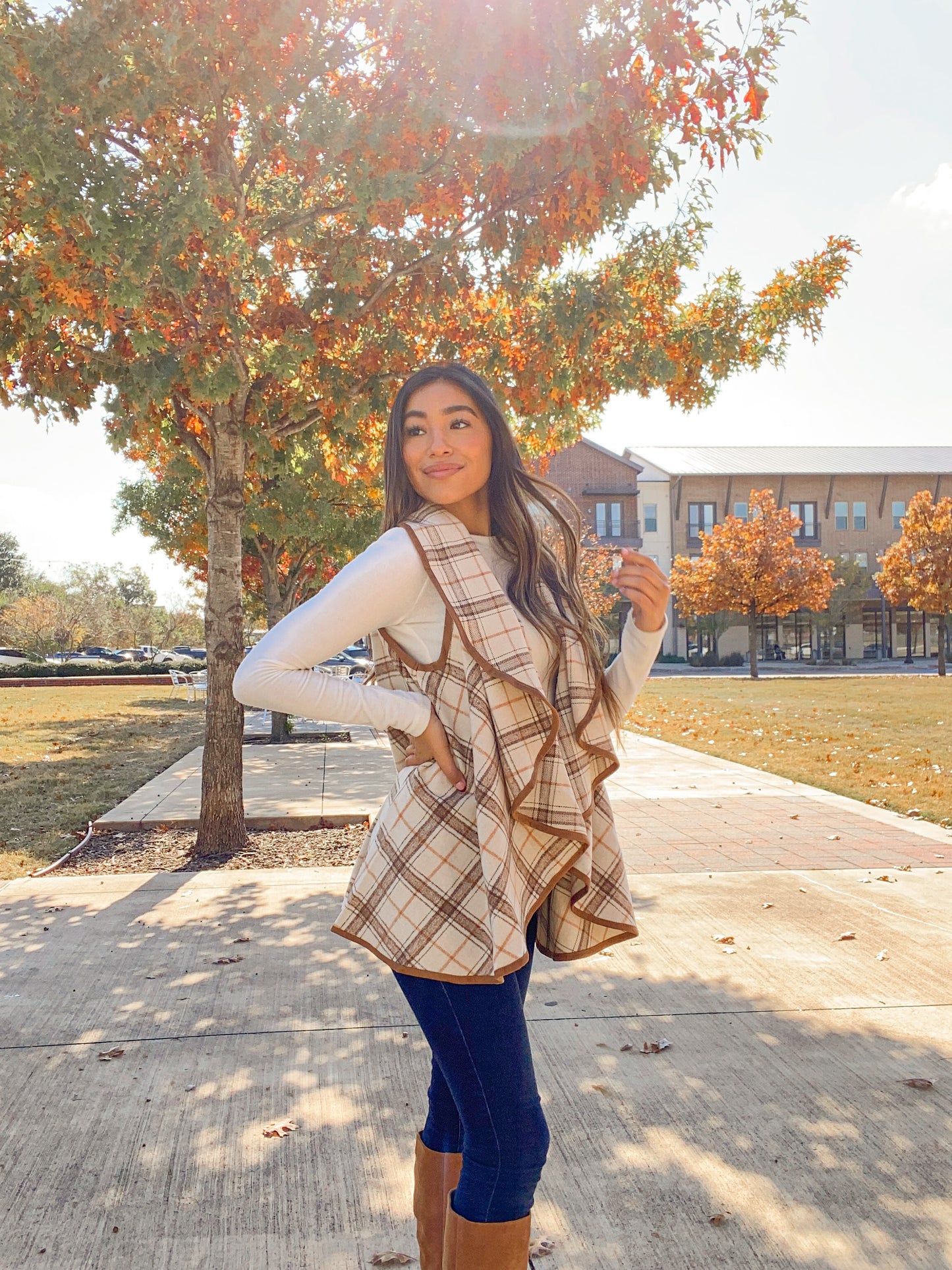 Chestnut Plaid Vest