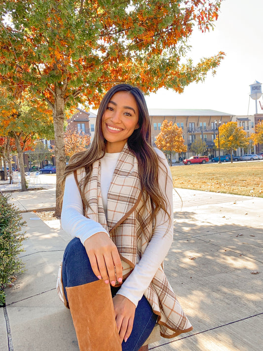 Chestnut Plaid Vest