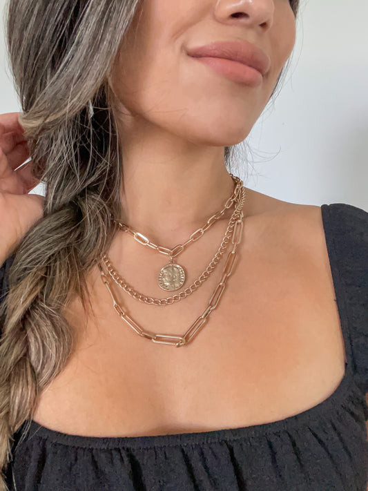 Turning on the Charm Layered Necklace